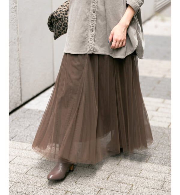 Spick and Span「《追加》チュールスカート」|スカート|