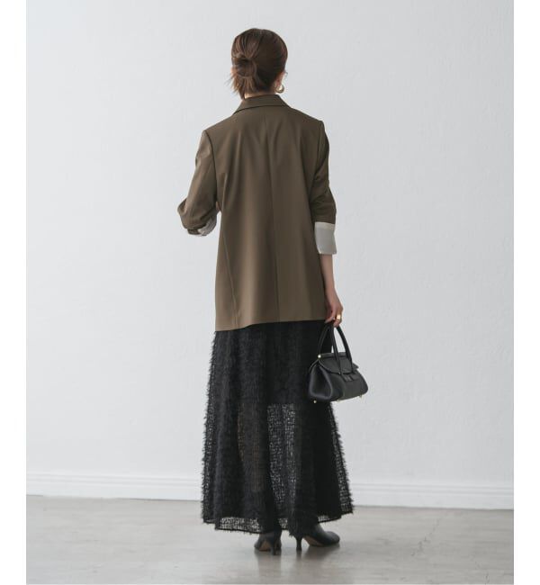 NOBLE「エステルツイルピークドラペルジャケット」|テーラードジャケット|