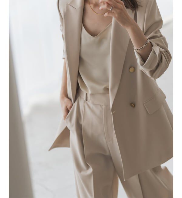 NOBLE「エステルツイルピークドラペルジャケット」|テーラードジャケット|