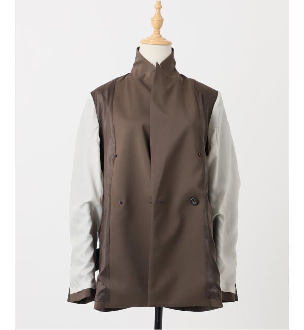 NOBLE「エステルツイルピークドラペルジャケット」|テーラードジャケット|