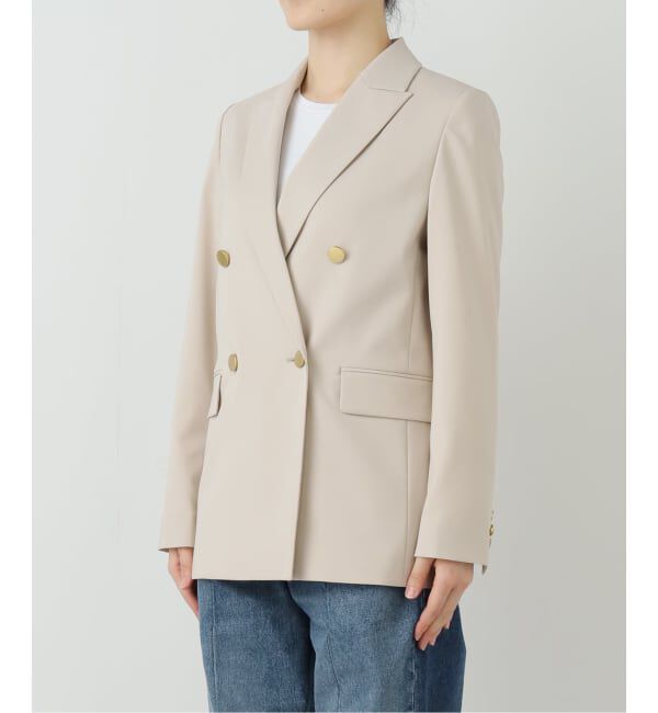 NOBLE「エステルツイルピークドラペルジャケット」|テーラードジャケット|