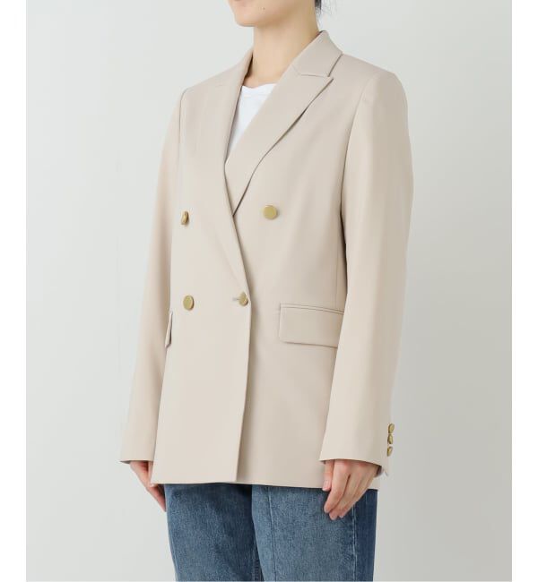 NOBLE「エステルツイルピークドラペルジャケット」|テーラードジャケット|