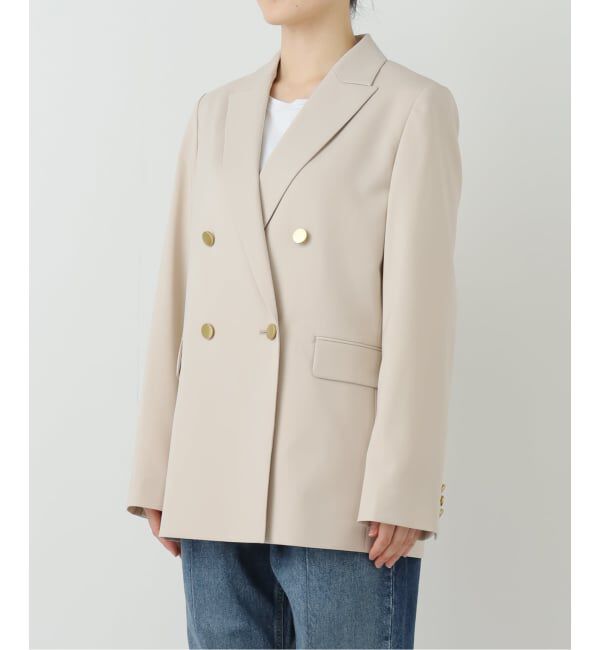 NOBLE「エステルツイルピークドラペルジャケット」|テーラードジャケット|