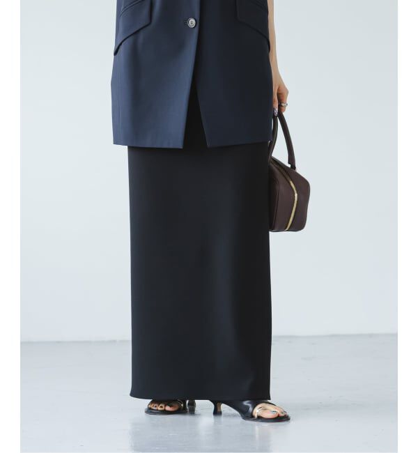 NOBLE「《追加》【洗える】コンフォートジャージーライクタイトスカート 5」|スカート|