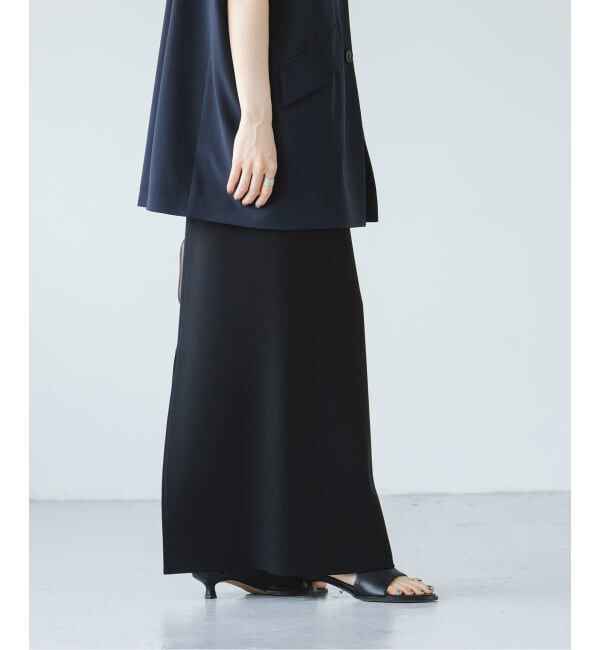 NOBLE「《追加》【洗える】コンフォートジャージーライクタイトスカート 5」|スカート|