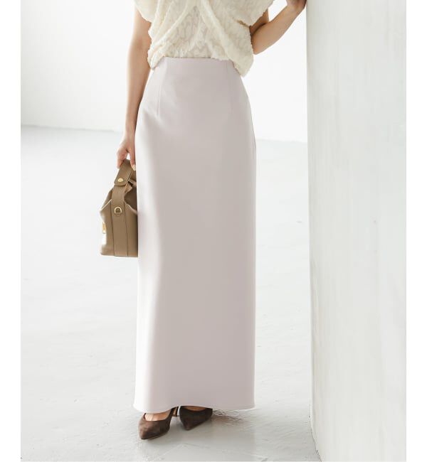 NOBLE「《追加》【洗える】コンフォートジャージーライクタイトスカート 5」|スカート|