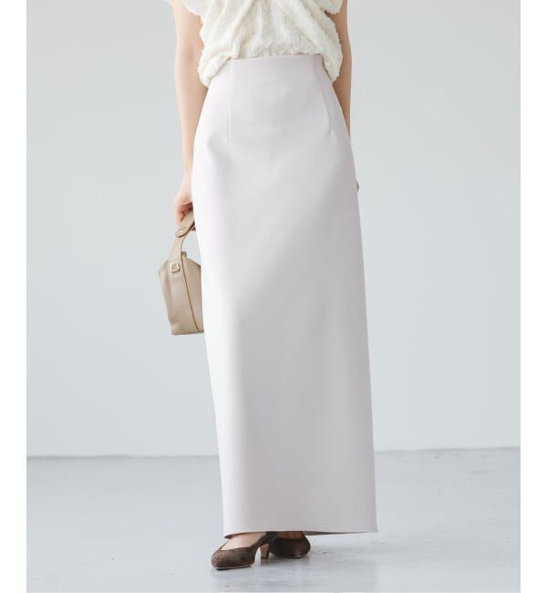 NOBLE「《追加》【洗える】コンフォートジャージーライクタイトスカート 5」|スカート|