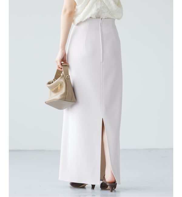 NOBLE「《追加》【洗える】コンフォートジャージーライクタイトスカート 5」|スカート|