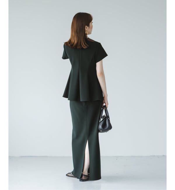 NOBLE「《追加》【洗える】コンフォートジャージーライクタイトスカート 5」|スカート|