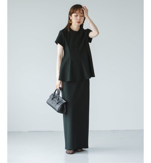 NOBLE「《追加》【洗える】コンフォートジャージーライクタイトスカート 5」|スカート|