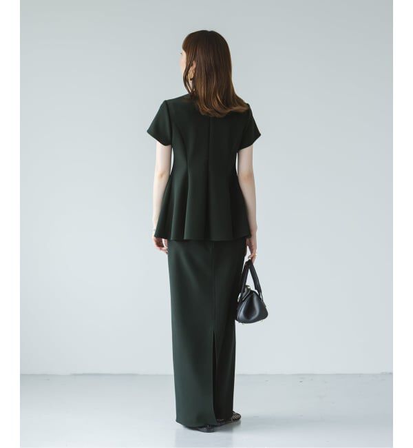 NOBLE「《追加》【洗える】コンフォートジャージーライクタイトスカート 5」|スカート|