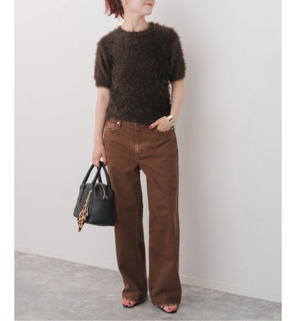 Spick and Span「《追加》手洗い可 / フェザーヤーンハーフスリーブニット」|ニット・セーター|