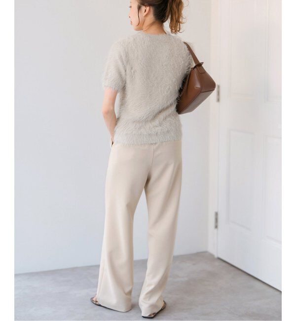 Spick and Span「《追加》手洗い可 / フェザーヤーンハーフスリーブニット」|ニット・セーター|