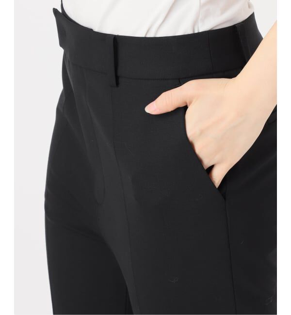 NOBLE「ハイストレッチナローフレアパンツ」|スラックス|