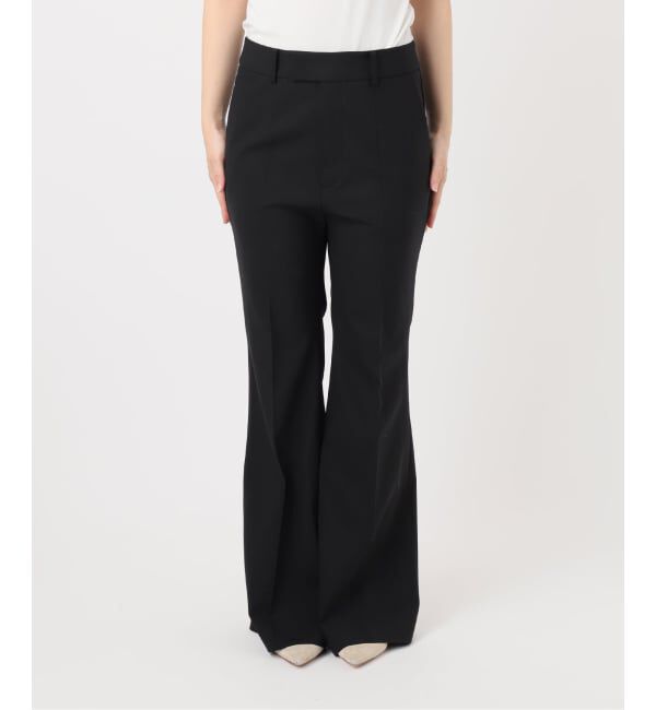 NOBLE「ハイストレッチナローフレアパンツ」|スラックス|