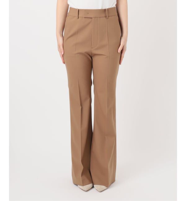 NOBLE「ハイストレッチナローフレアパンツ」|スラックス|