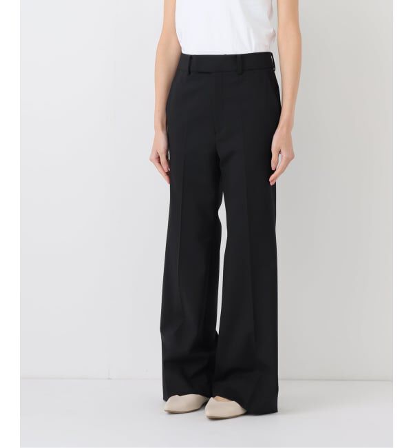 NOBLE「ハイストレッチナローフレアパンツ」|スラックス|