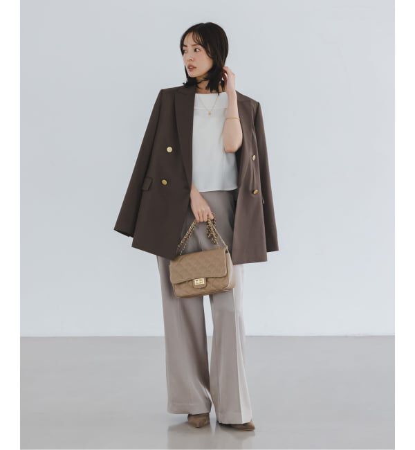 NOBLE「《WEB限定追加》【洗える】バルーンケープブラウス」|シャツ・ブラウス|