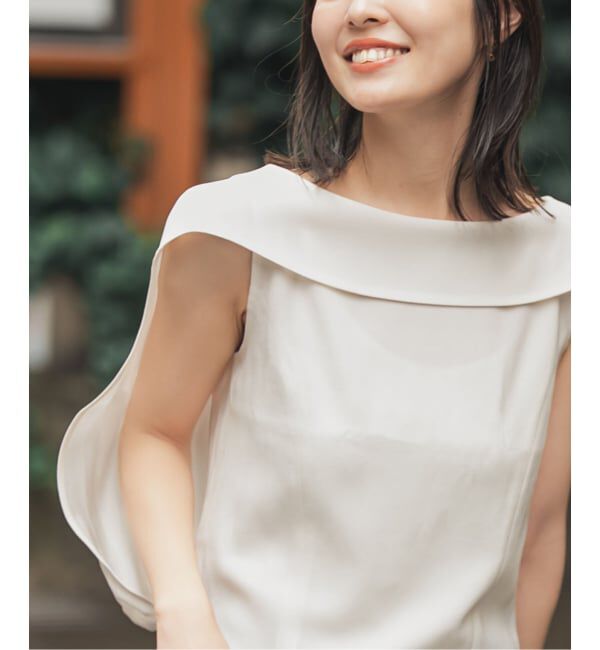 NOBLE「《WEB限定追加》【洗える】バルーンケープブラウス」|シャツ・ブラウス|