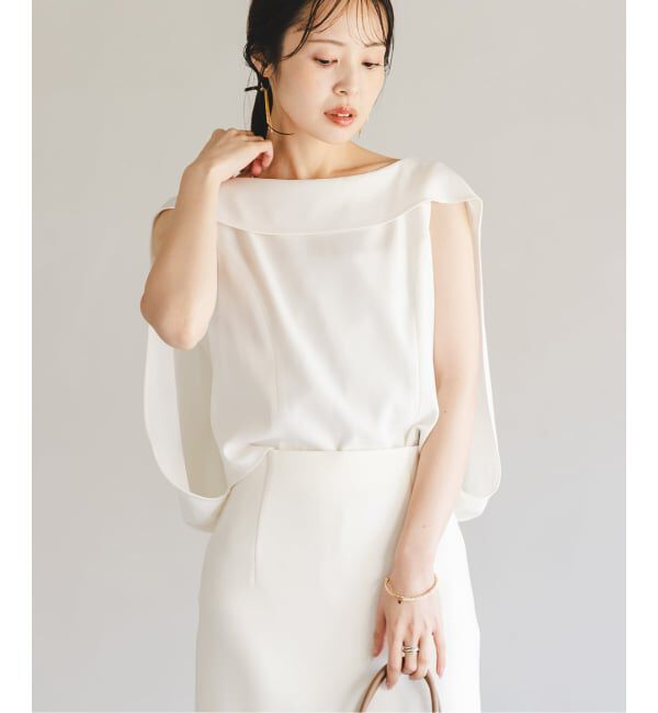 NOBLE「《WEB限定追加》【洗える】バルーンケープブラウス」|シャツ・ブラウス|