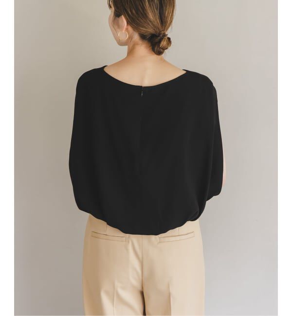 NOBLE「《WEB限定追加》【洗える】バルーンケープブラウス」|シャツ・ブラウス|