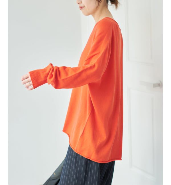 Spick and Span「コットンバルキーヤーンルーズVネックプルオーバー」|ニット・セーター|