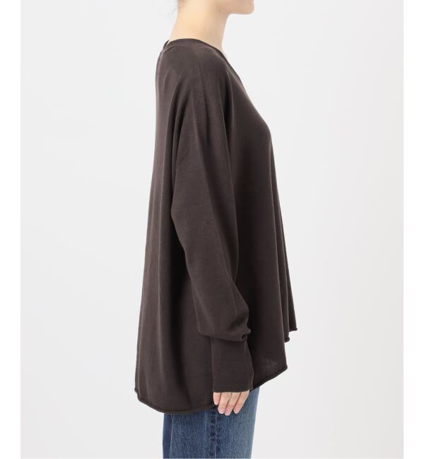 Spick and Span「コットンバルキーヤーンルーズVネックプルオーバー」|ニット・セーター|