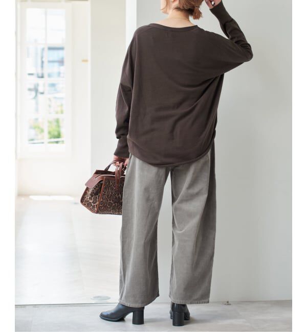 Spick and Span「コットンバルキーヤーンルーズVネックプルオーバー」|ニット・セーター|