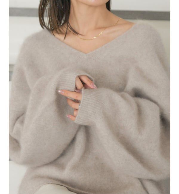 NOBLE「《追加》ファーニット2WAYパフスリーブニット」|ニット・セーター|