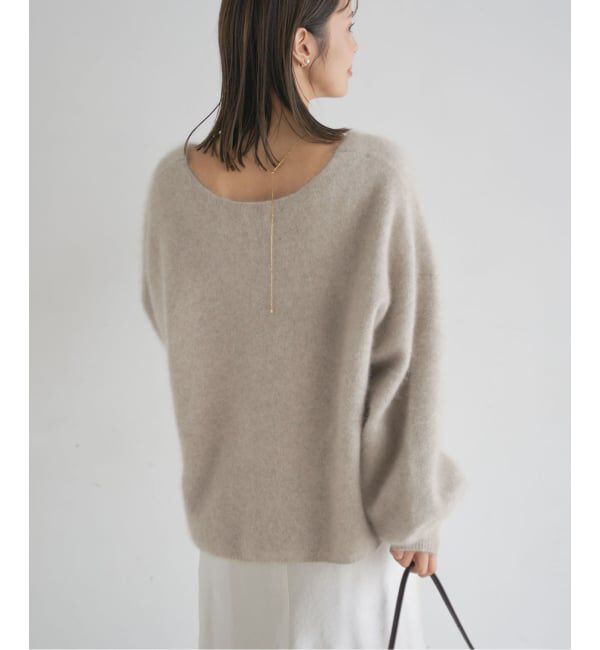 NOBLE「《追加》ファーニット2WAYパフスリーブニット」|ニット・セーター|