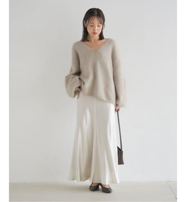 NOBLE「《追加》ファーニット2WAYパフスリーブニット」|ニット・セーター|