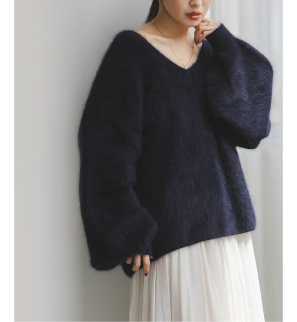 NOBLE「《追加》ファーニット2WAYパフスリーブニット」|ニット・セーター|