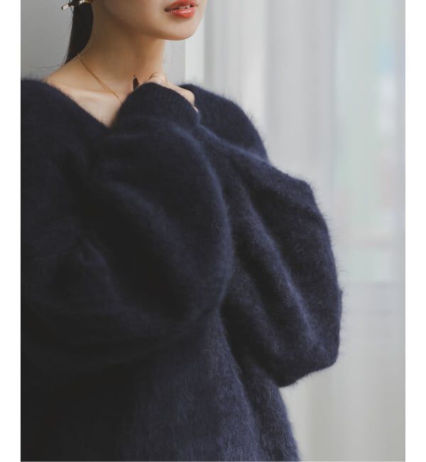 NOBLE「《追加》ファーニット2WAYパフスリーブニット」|ニット・セーター|