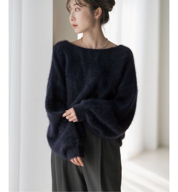 NOBLE「《追加》ファーニット2WAYパフスリーブニット」|ニット・セーター|