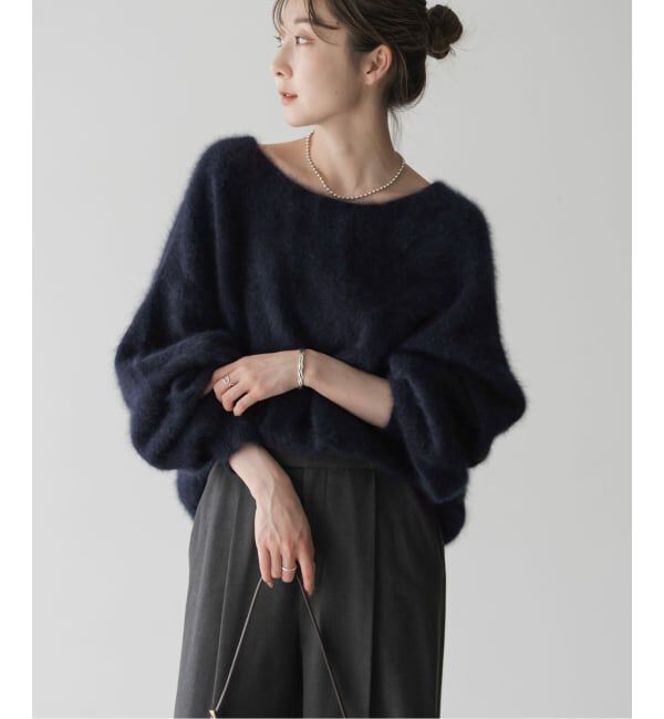NOBLE「《追加》ファーニット2WAYパフスリーブニット」|ニット・セーター|