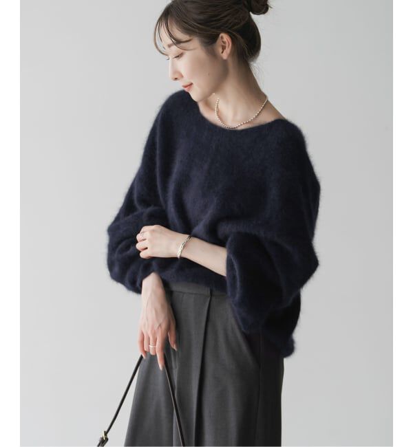 NOBLE「《追加》ファーニット2WAYパフスリーブニット」|ニット・セーター|