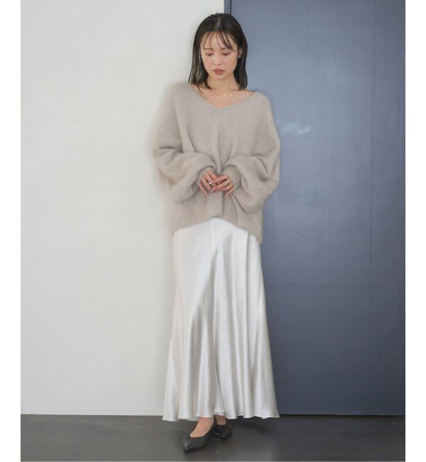 NOBLE「《追加》ファーニット2WAYパフスリーブニット」|ニット・セーター|