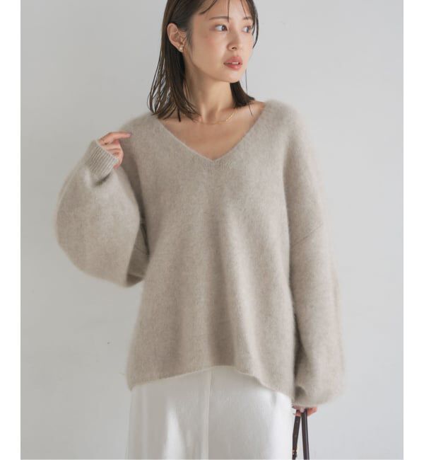 NOBLE「《追加》ファーニット2WAYパフスリーブニット」|ニット・セーター|