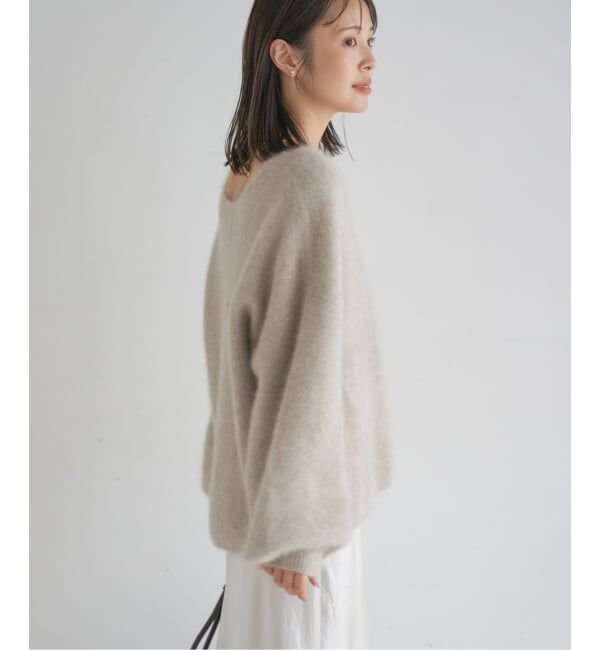 NOBLE「《追加》ファーニット2WAYパフスリーブニット」|ニット・セーター|