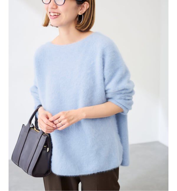 FRAMeWORK「≪追加≫FOX/CASHMERE ボートネック プルオーバー3」|ニット・セーター|サックスブルー