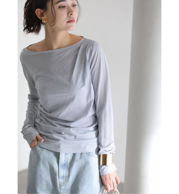  「《予約》【洗える】ドレープシアーカットソー」|Tシャツ・カットソー|