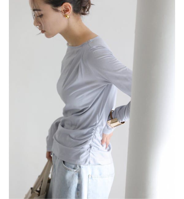  「《予約》【洗える】ドレープシアーカットソー」|Tシャツ・カットソー|