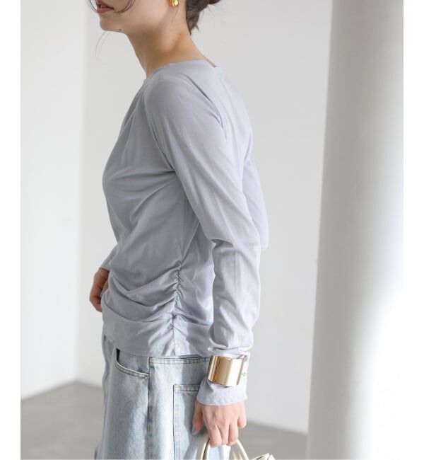  「《予約》【洗える】ドレープシアーカットソー」|Tシャツ・カットソー|