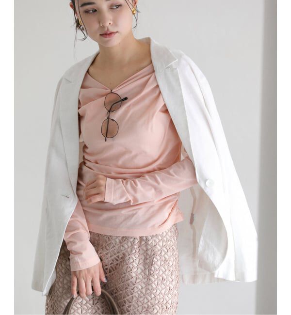  「《予約》【洗える】ドレープシアーカットソー」|Tシャツ・カットソー|