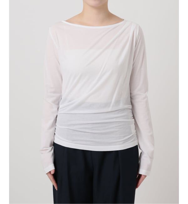  「《予約》【洗える】ドレープシアーカットソー」|Tシャツ・カットソー|