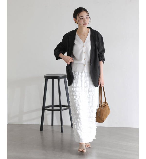  「《予約》【洗える】接結シアーVカーディガン」|カーディガン|