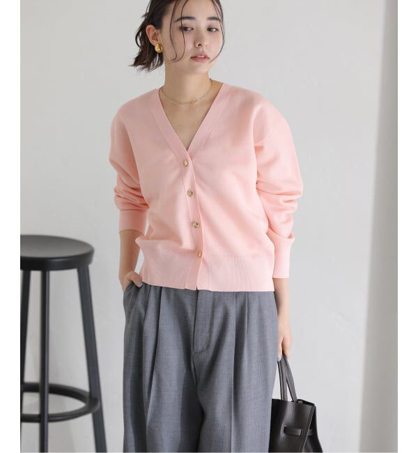  「《予約》【洗える】接結シアーVカーディガン」|カーディガン|