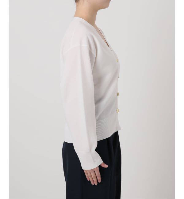  「《予約》【洗える】接結シアーVカーディガン」|カーディガン|