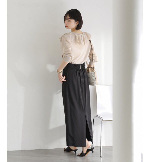  「《予約》【洗える】フリルニット」|ニット・セーター|