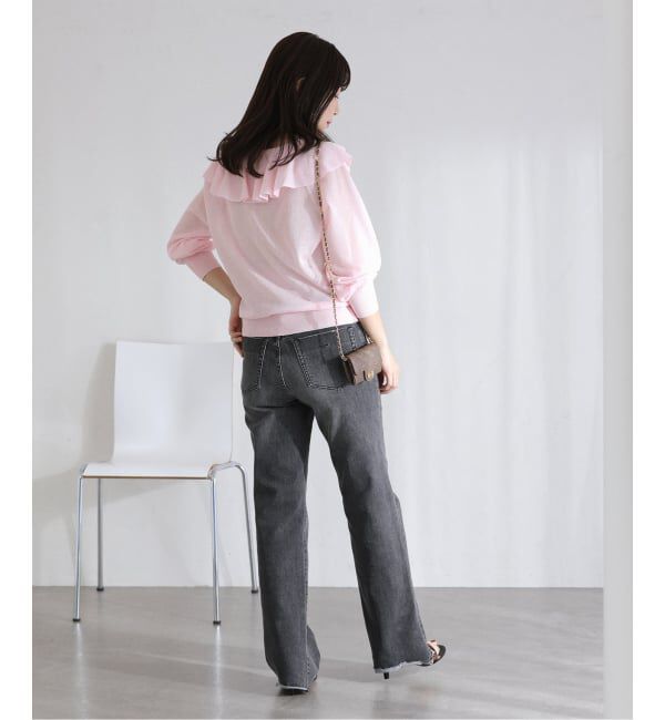  「《予約》【洗える】フリルニット」|ニット・セーター|